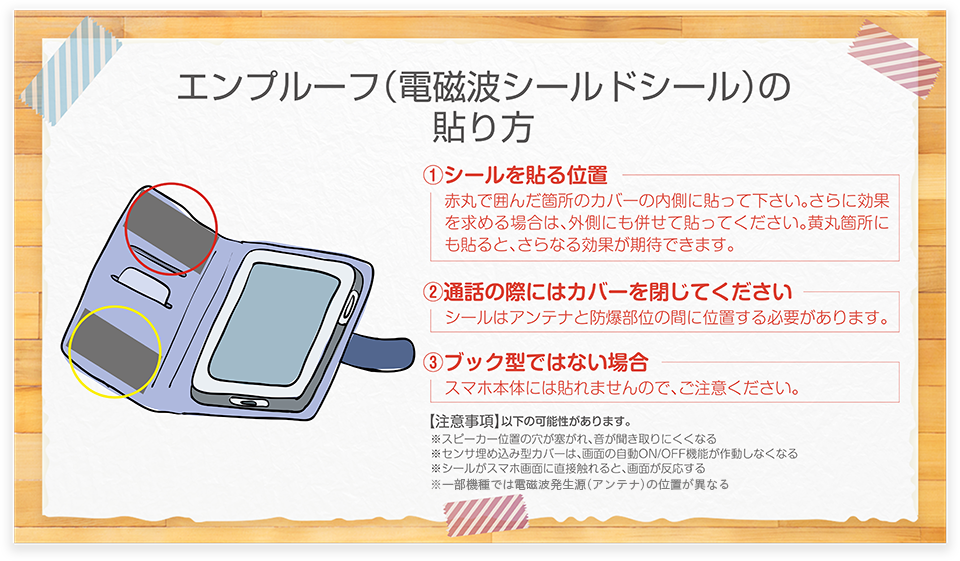 エンプルーフ（電磁波シールドシール）の貼り方